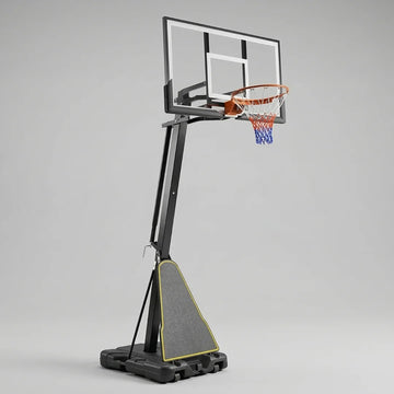 SBA Adjustable Basketball Hoop With Crank Mechanism Tempered Glass Board Size : 136x80cm Height: 2.3-3.05m