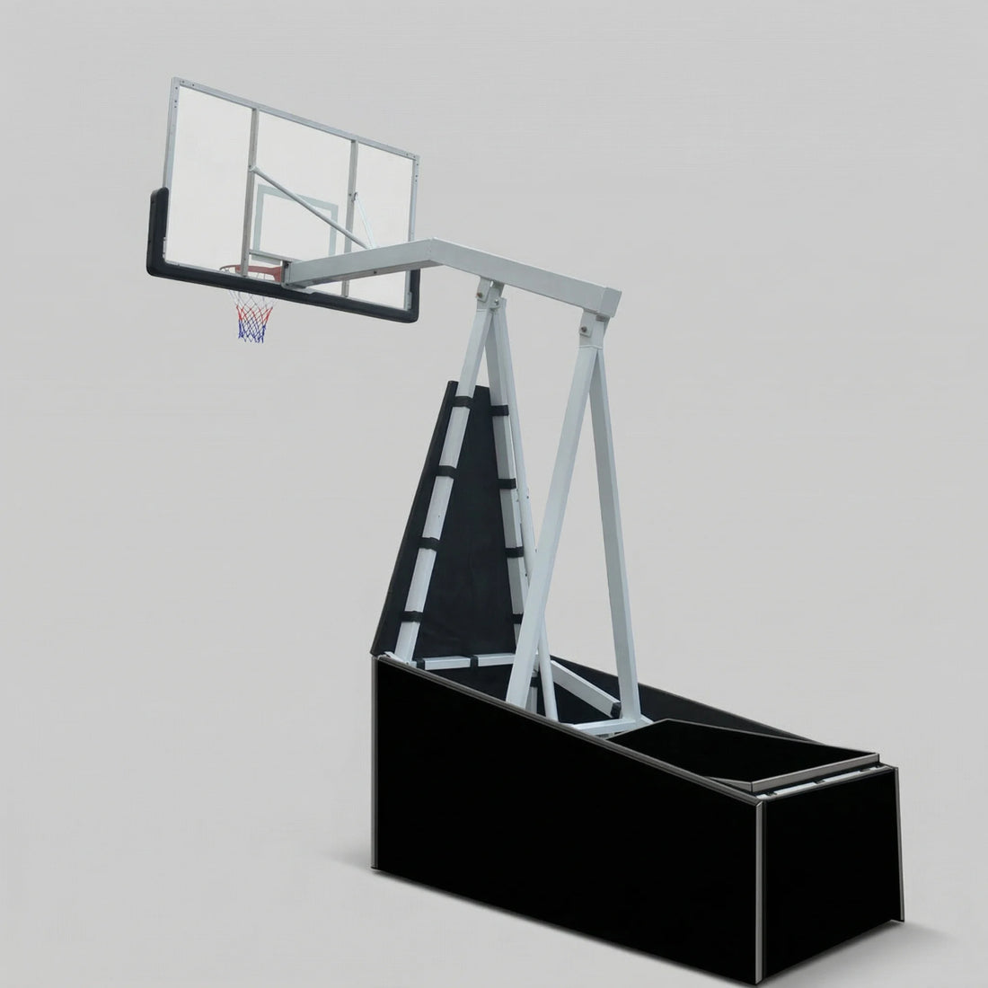 SBA Professional Basketball Hoop Adjustable Foldable Mouvable Board Size: 180x105cm Height: 2.6-3.05m