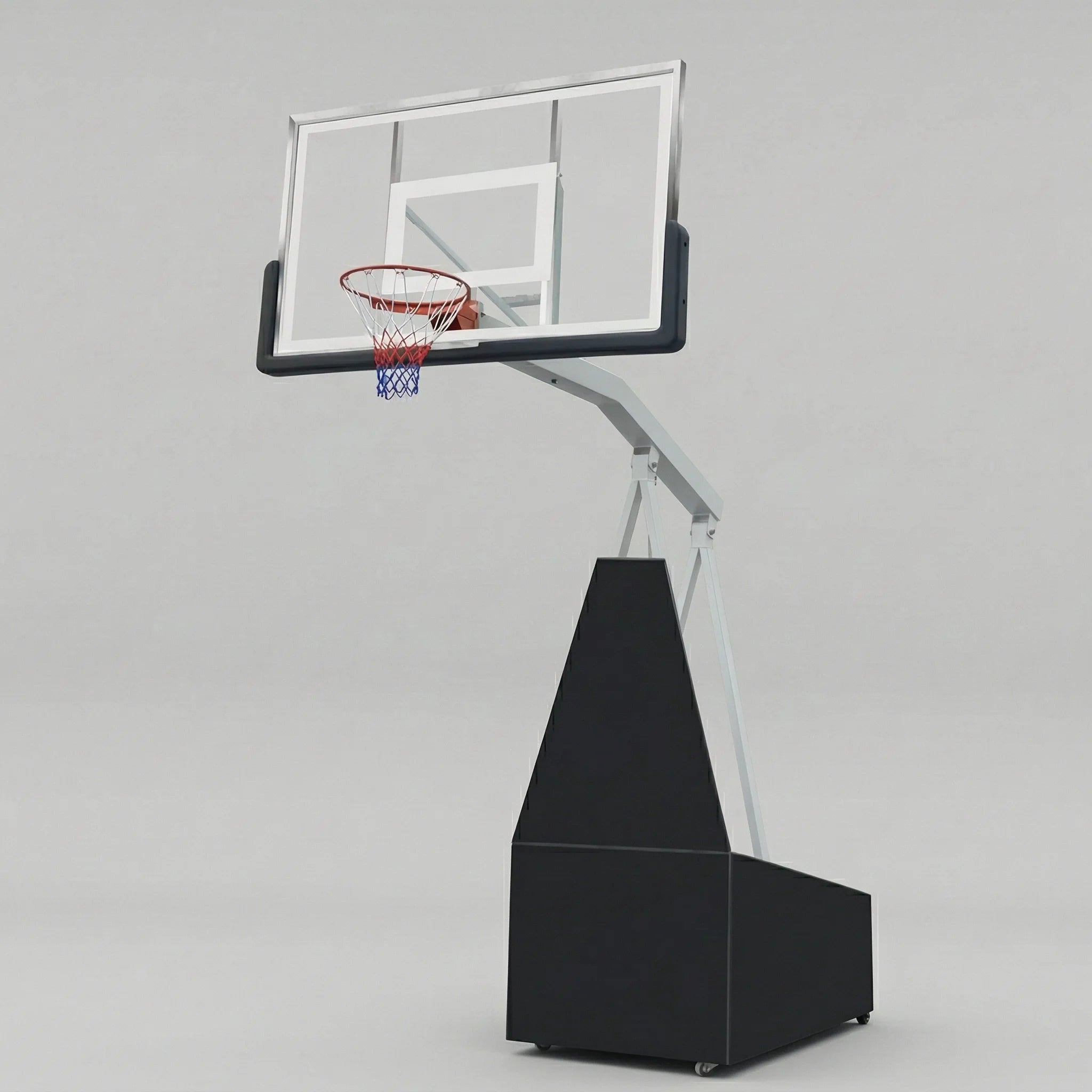 SBA Professional Basketball Hoop Adjustable Foldable Mouvable Board Size: 180x105cm Height: 2.6-3.05m