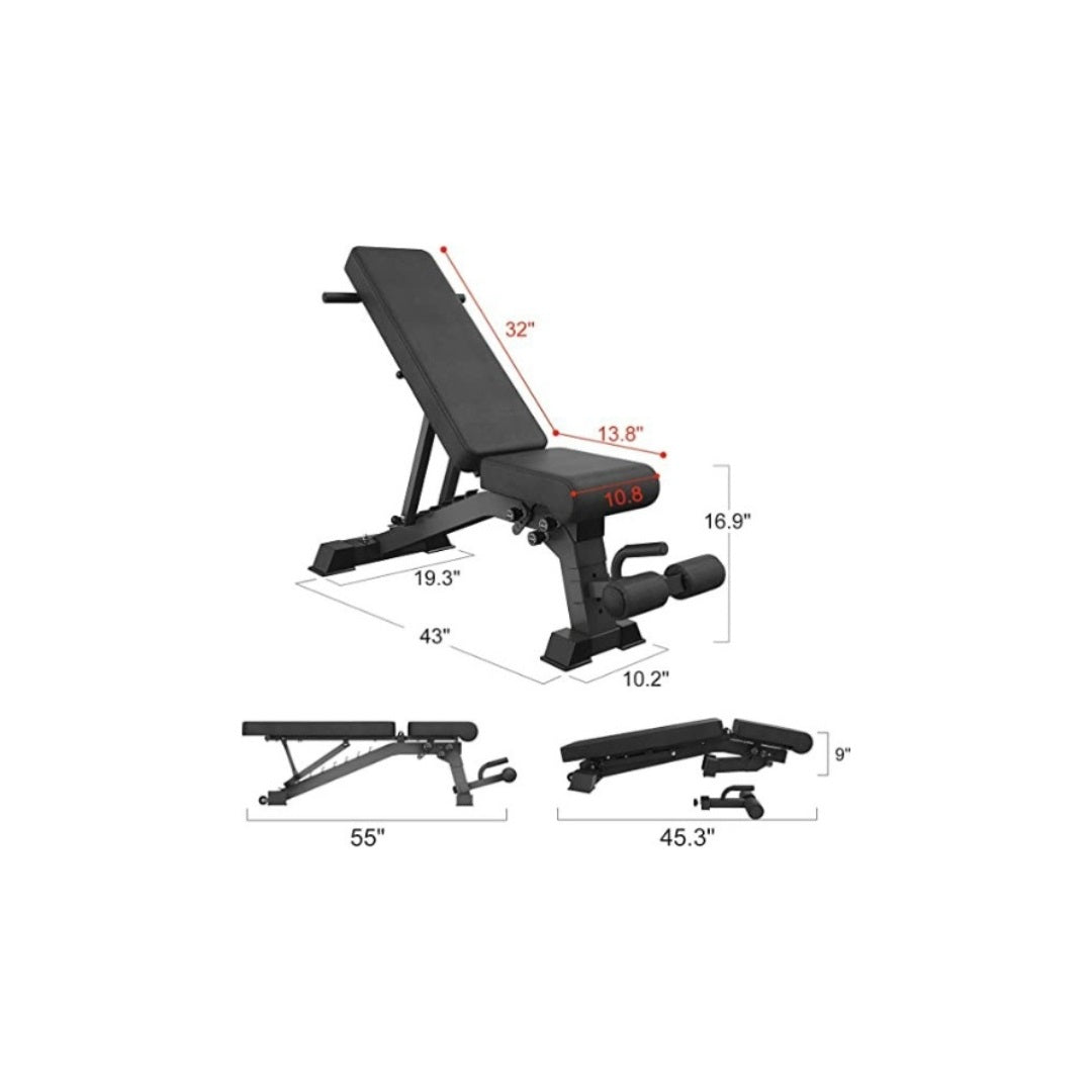 EzProUsa 3 Way Decline Bench 450kg