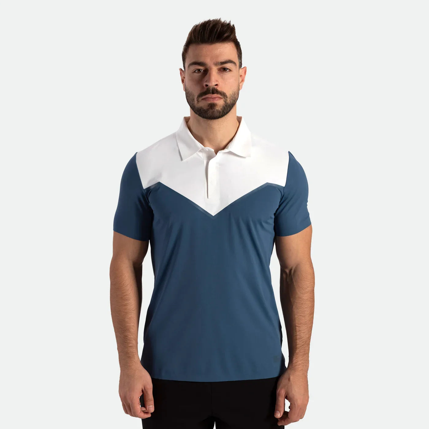 Winnerforce Men Summer Escape Polo (Ensign Blue-White)