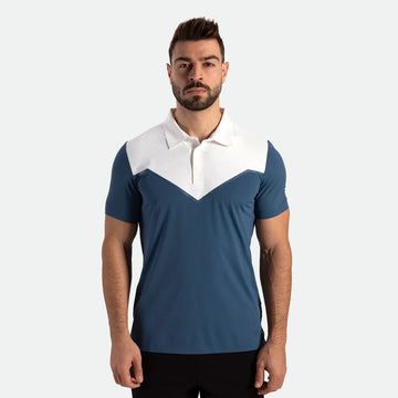 Winnerforce Men Summer Escape Polo (Ensign Blue-White)