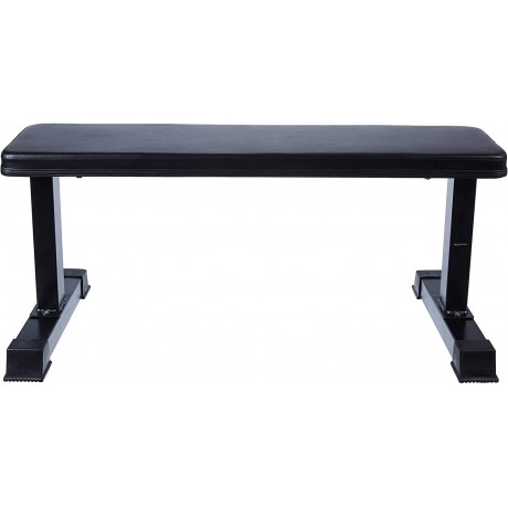 Bodyfit Free Weight Flat Bench For Home Gym Use Up To 200 Kg Weight Suppport Size 105x28x44cm
