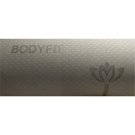 Bodyfit Professional 0.8mm TPE Yoga Mat With Straps And Bag Dark Grey 183x62cm