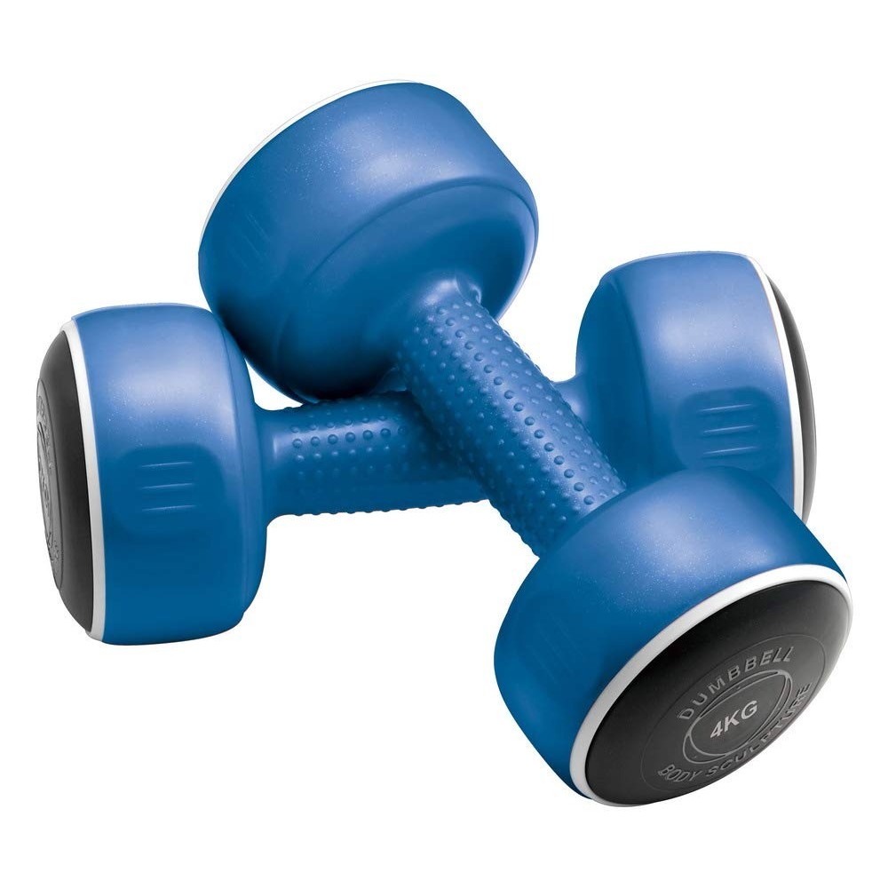Bodysculpture Fitness Accessories Vinyl Smart Dumbbell Pair Of 4kg Blue bw-108