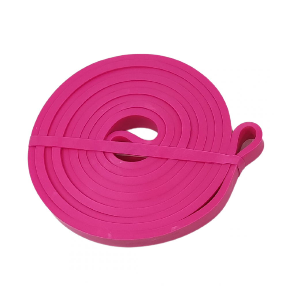 Resistance Band Power Lifting Fitness Loop L-208cm W-1.3cm Pink