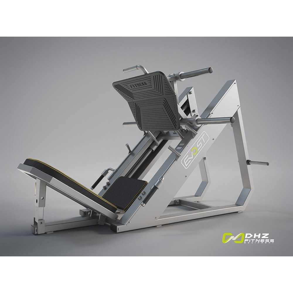 DHZ Fitness Angled Leg Press Commercial Strength Machine Free Weight Bench E3056