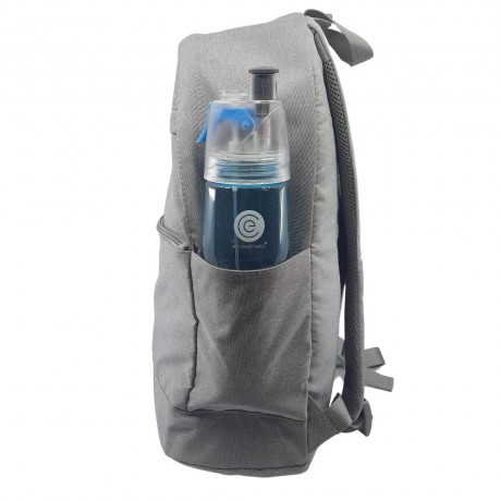 Peak Accessories School Bag Backpack For Men Women Kids Bundled With Unbreakable Refresh Water Bottle 750ml B193130 Mid Grey