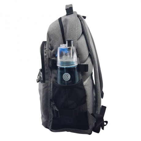 Peak Accessories School Bag Backpack For Men Women Kids Bundled With Unbreakable Refresh Water Bottle 750ml B193200 Mid Grey